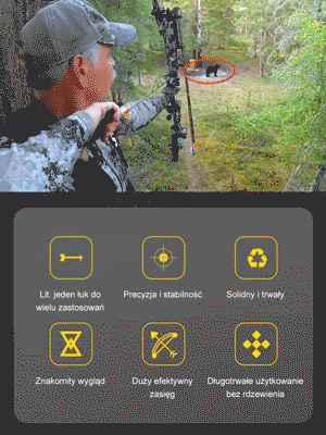 Szybkostrzelny kompozytowy łuk kulkowy