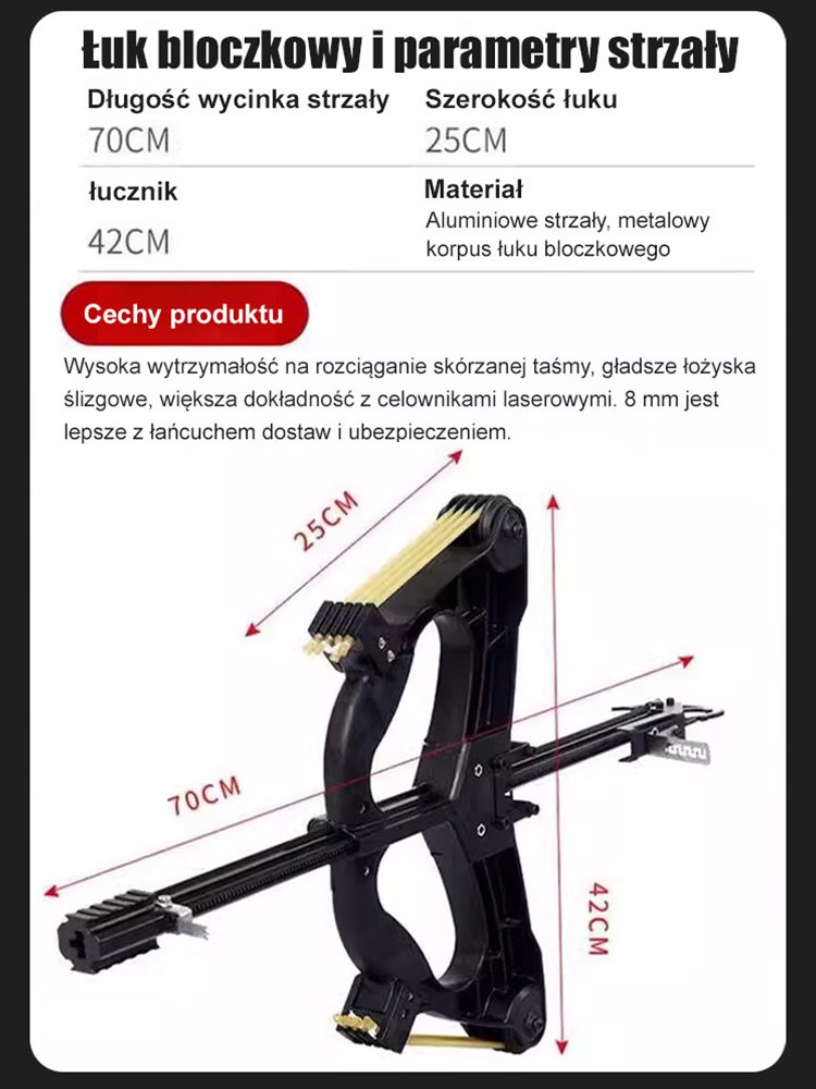 Szybkostrzelny kompozytowy łuk kulkowy