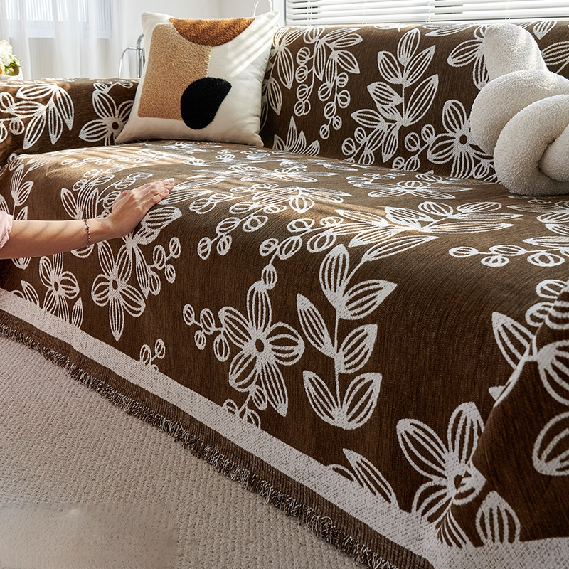 북유럽 라이트 럭셔리 꽃무늬 소파 커버