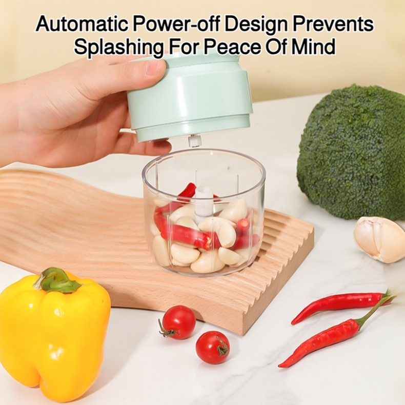 Small Electric Garlic Pounder Cooker Kitchen Coarse Fine Mini Time Effort Saving