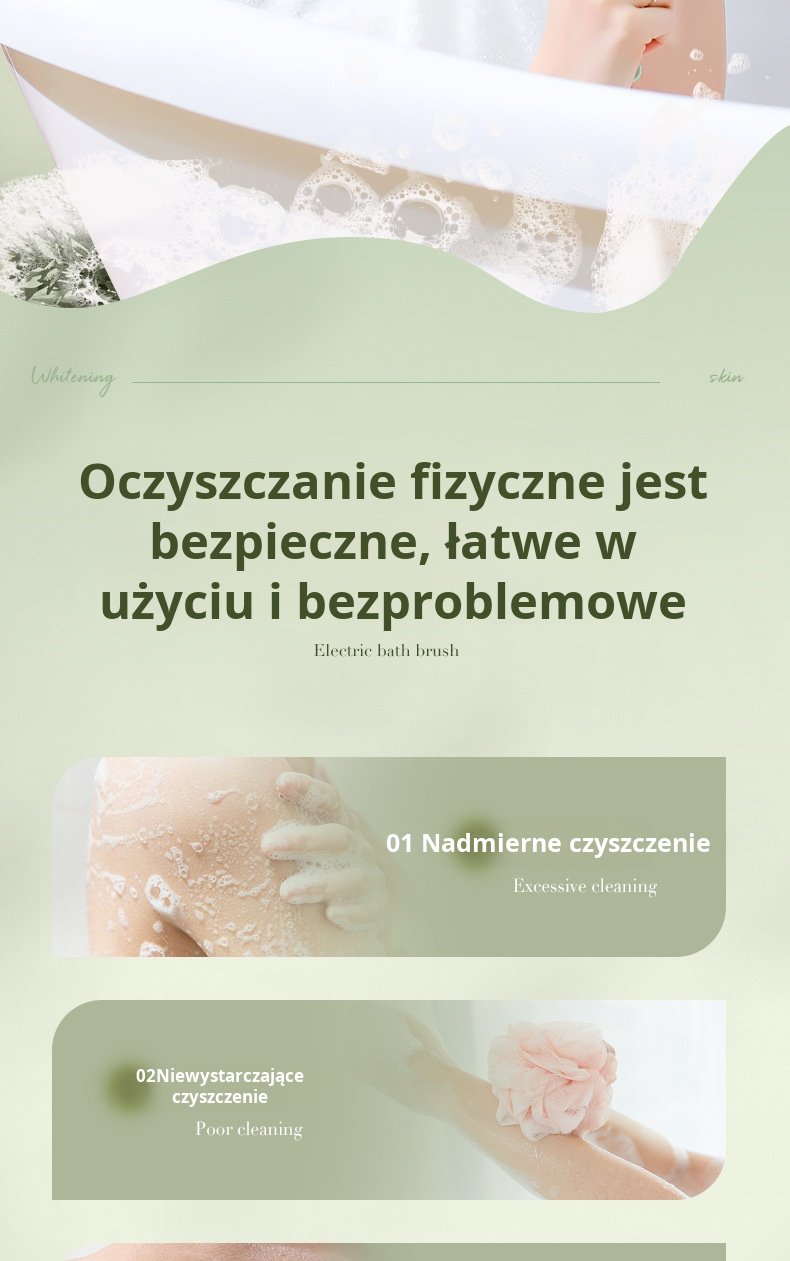 Wielofunkcyjna silikonowa szczotka do ciała