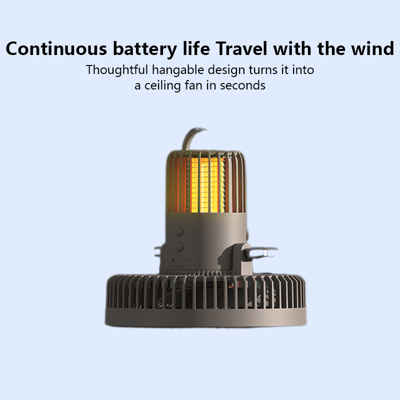 New outdoor usb charging treasure mosquito killer ceiling fan desktop tripod lamp