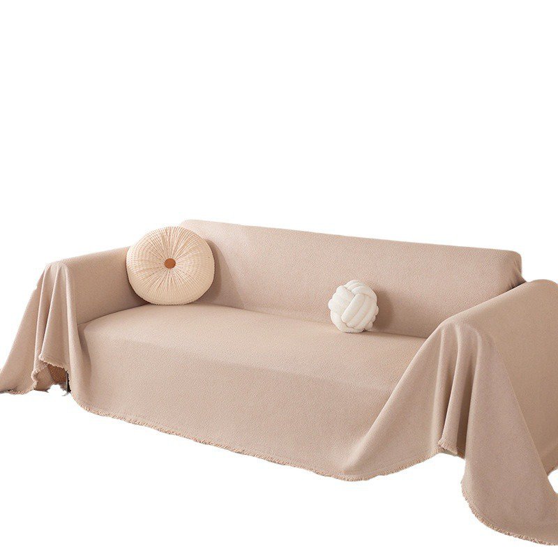 ソファークッション毛布 ソリッドカラーフルカバークッションソファカバー 防水防汚テディフリース毛布