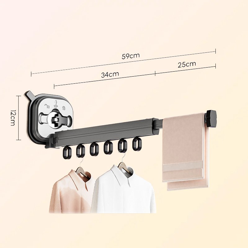 알루미늄접이식건조대 빨판식 벽걸이 벽걸이 베란다신축건조대 펀치 프리 행거