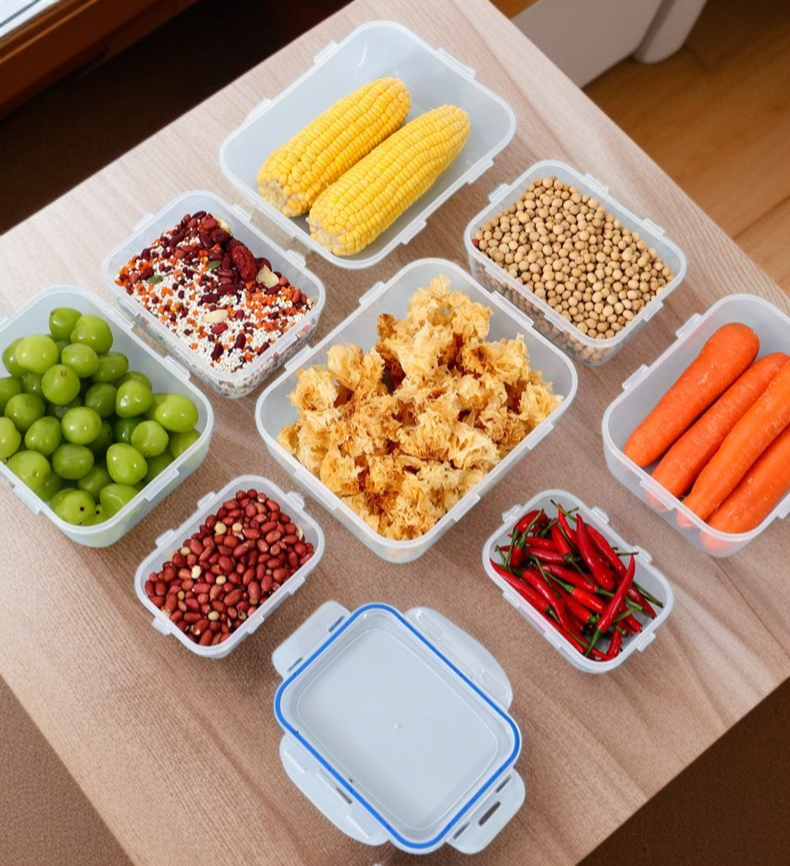 투명 플라스틱 신선도 유지함 전체 모습