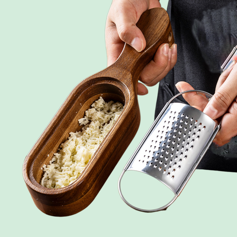 アカシア木製チーズグレーター収納式チーズおろし器