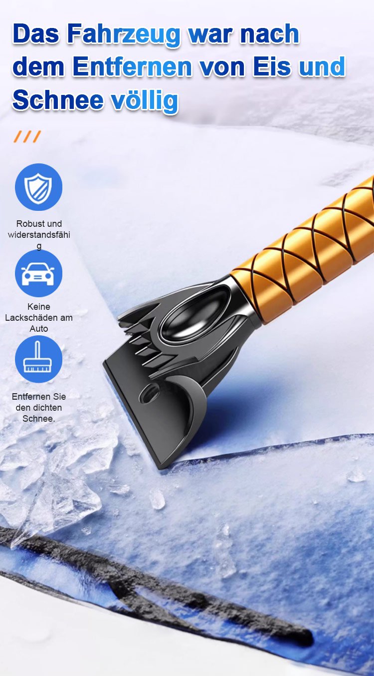 Schneeschaufel mit Teleskopgriff für einfache Lagerung