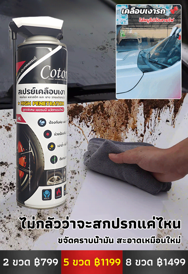 【ขวดเดียวก็พอ】สเปรย์ไล่หนูทำความสะอาดรถยนต์