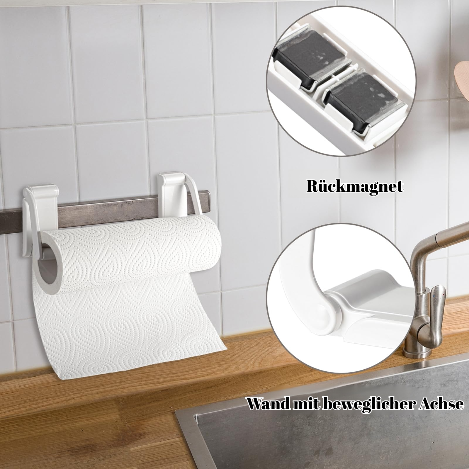 Kreativer magnetischer Papierhandtuchhalter für den Haushalt, separater Einweg-Papierrollenhalter fü