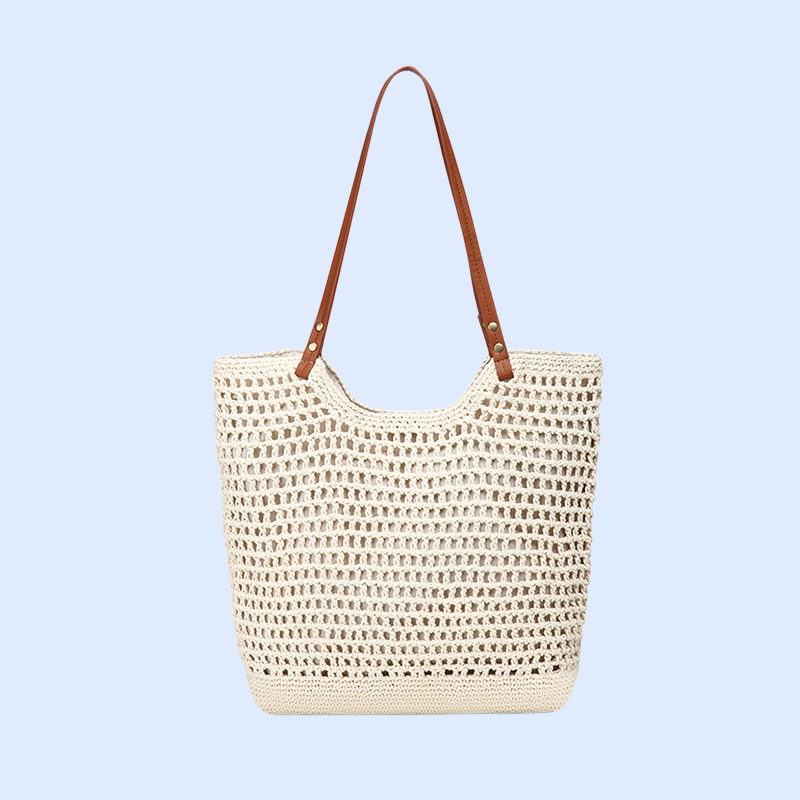 夏季新款編織水桶包女大容量休閒百搭斜背手提包