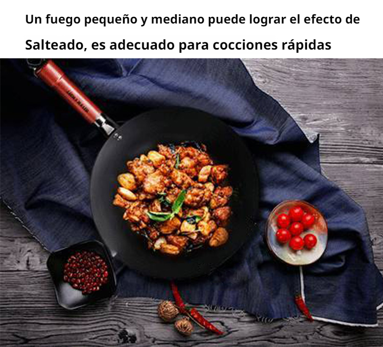 Close-up of premium pure iron pan surface