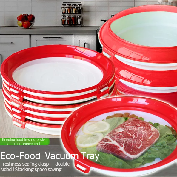 Food Preservation Refrigerator Organizer Round Vacuum Freshness Tray