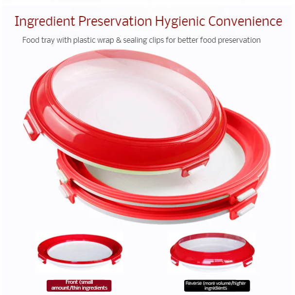 Food Preservation Refrigerator Organizer Round Vacuum Freshness Tray