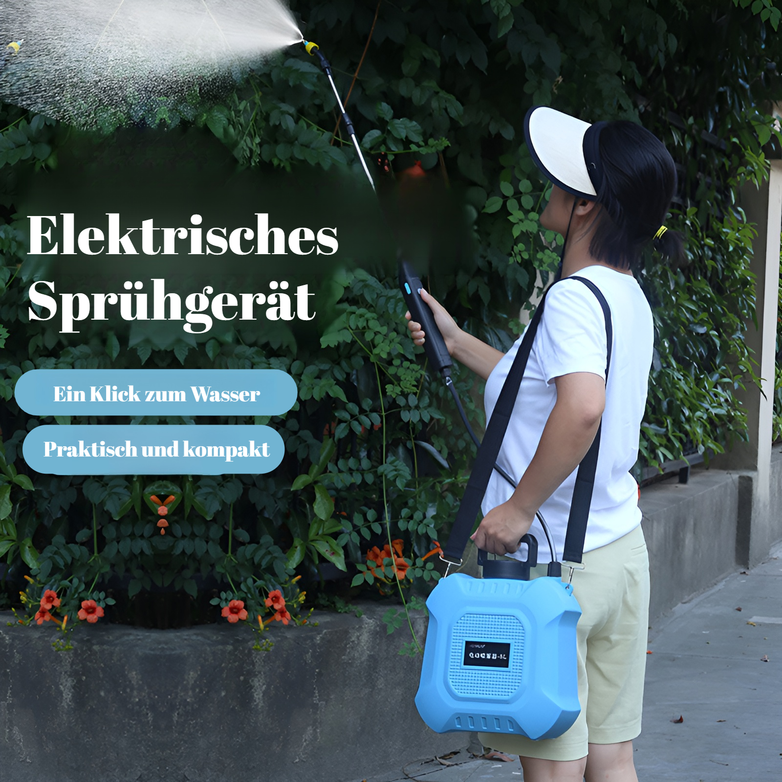 Multifunktionale elektrische Gießkanne für Haushalt und Garten