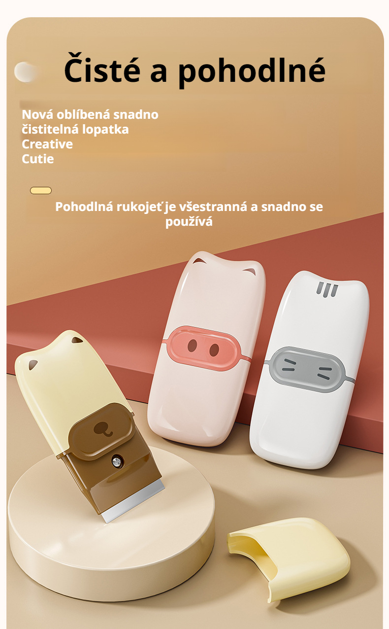 Detail ergonomického designu škrabky