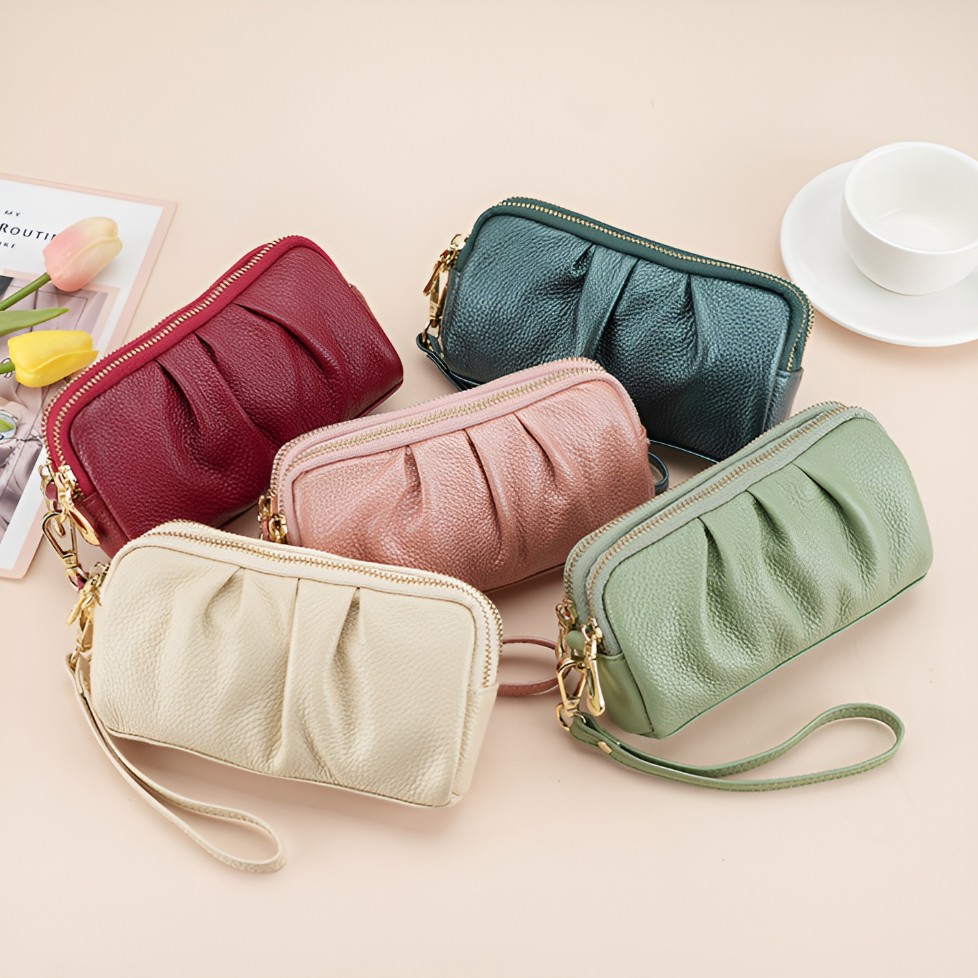 本革のハンドバッグ