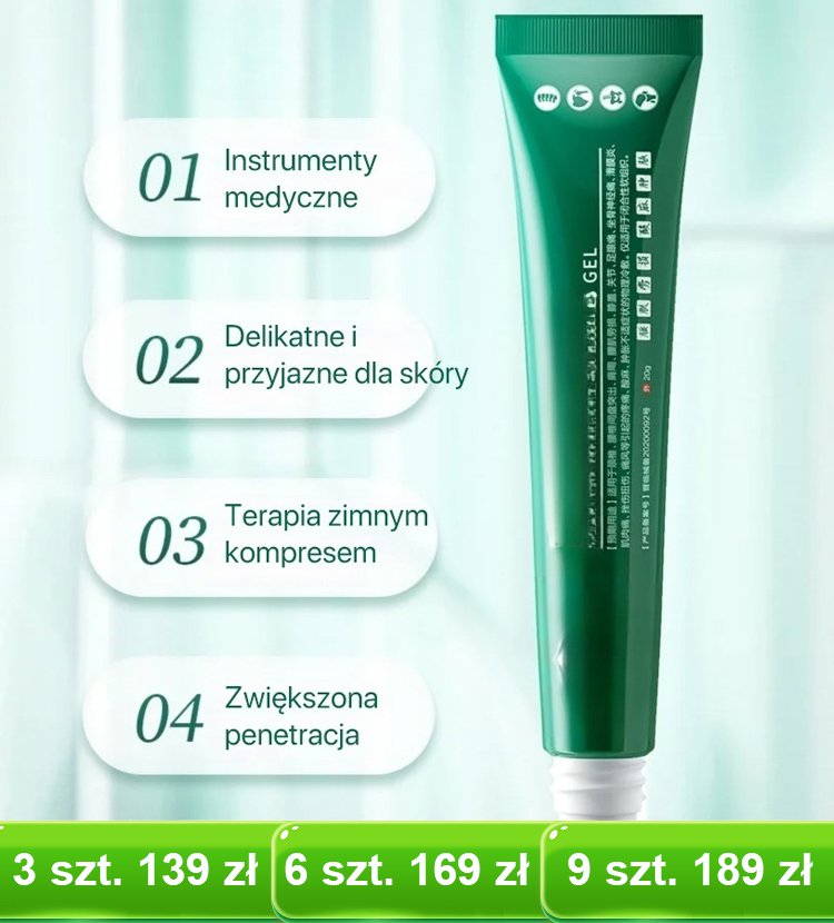 Żel do zimnego kompresu na kręgosłup lędźwiowy APGAR