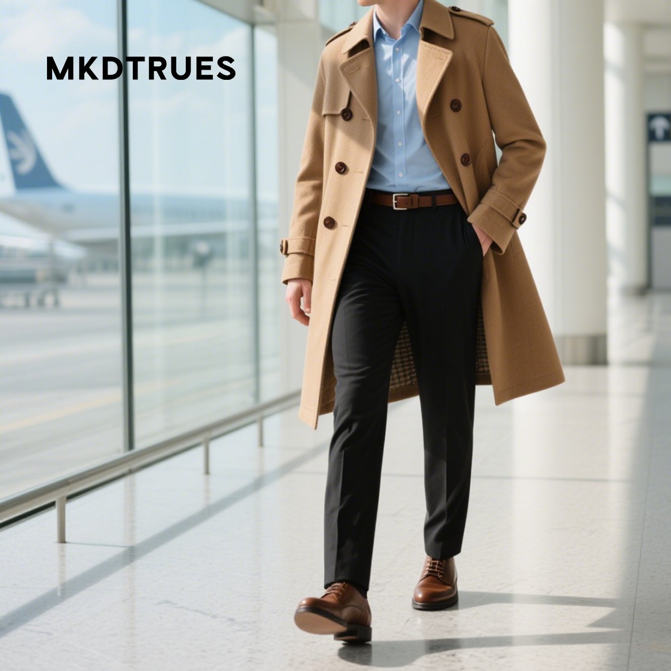 カーキ・トレンチコート