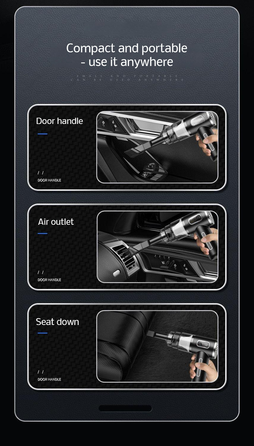 Lightweight mini vacuum cleaner for tight spaces