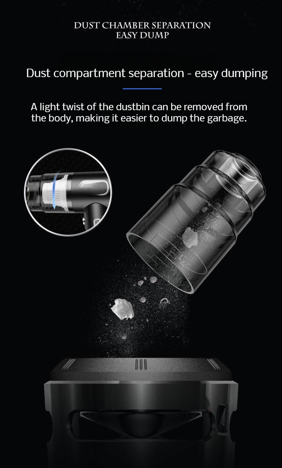 Car vacuum cleaner with multiple nozzles and accessories