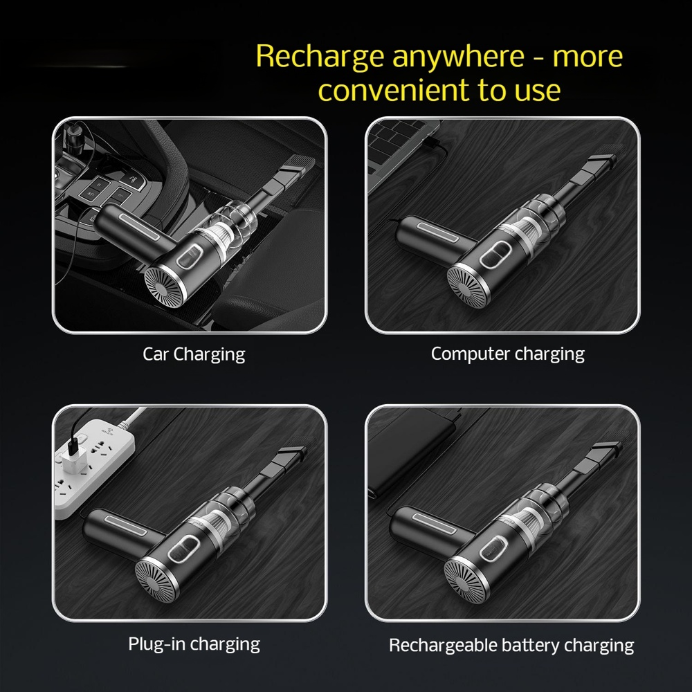 Car Vacuum Cleaner Rechargeable Handheld Small Powerful Suction Car and Home Vacuum Cleaner