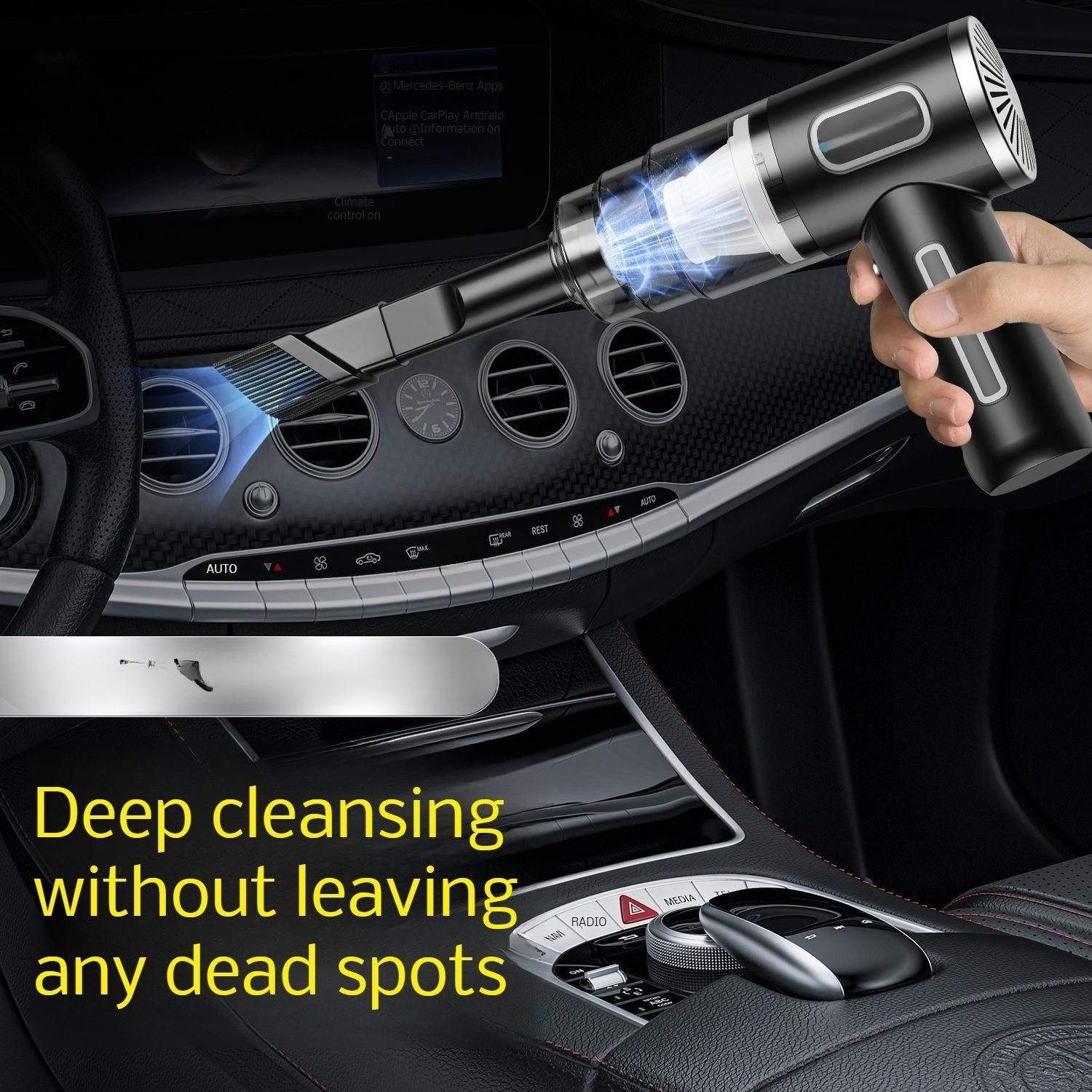 Car Vacuum Cleaner Rechargeable Handheld Small Powerful Suction Car and Home Vacuum Cleaner