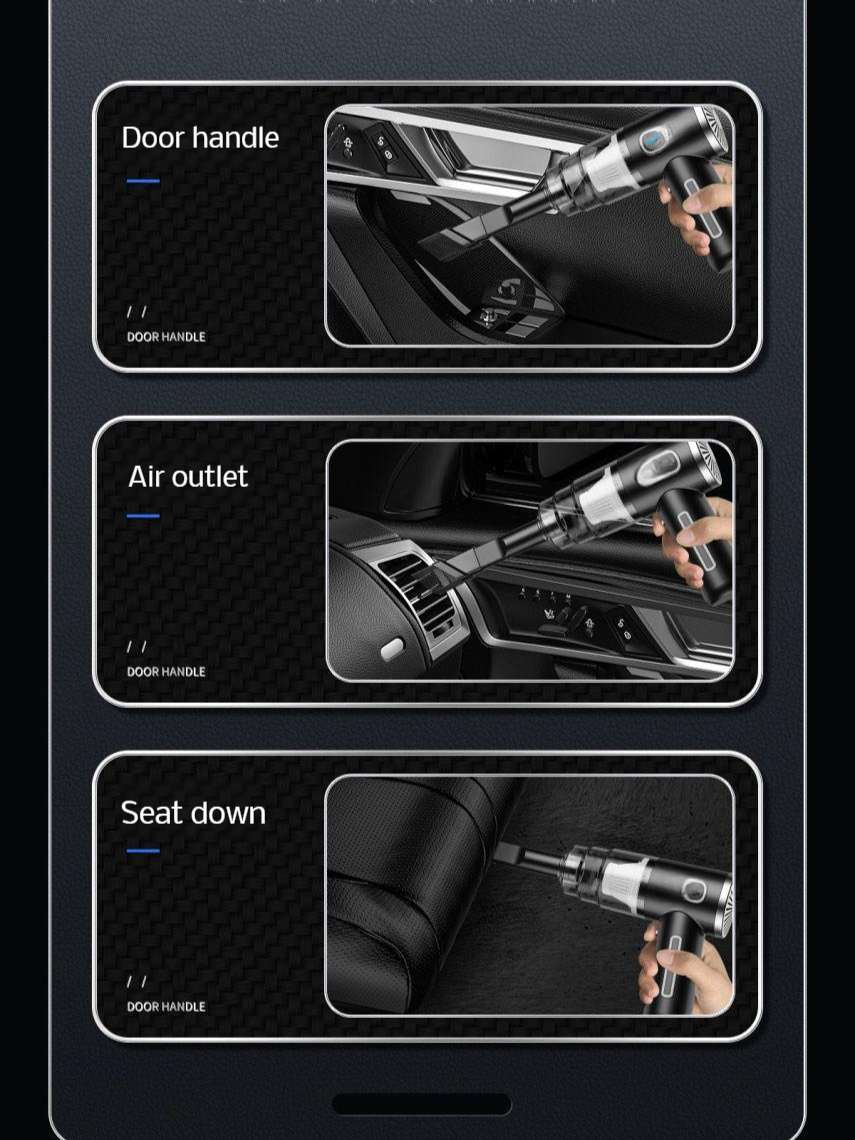 Car Vacuum Cleaner Rechargeable Handheld Small Powerful Suction Car and Home Vacuum Cleaner