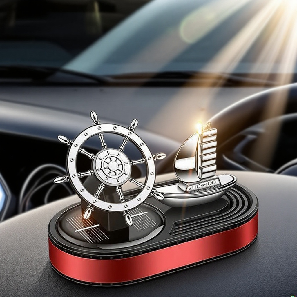 Solar powered car aromatherapy ornament