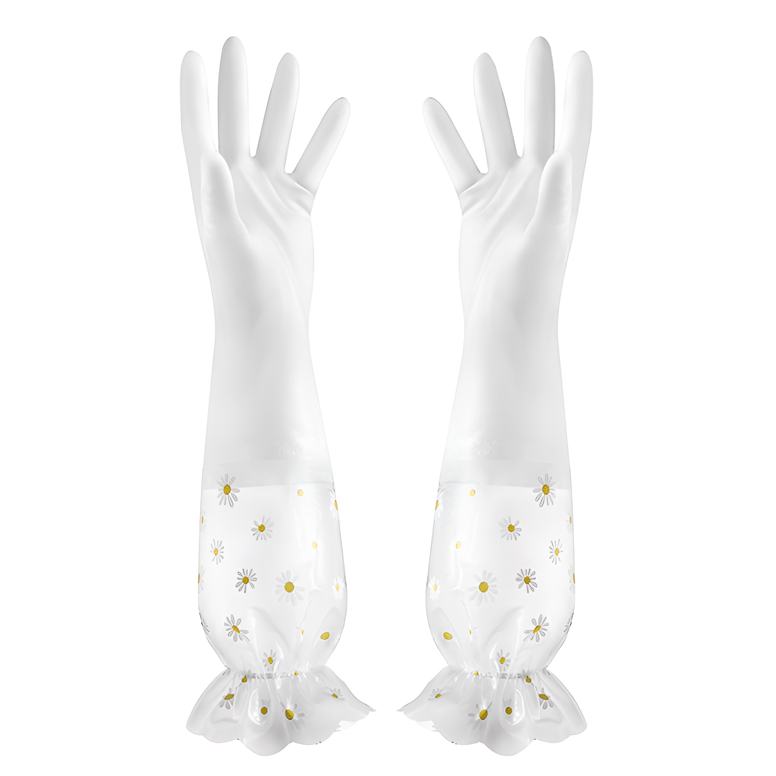 Geschirrspülhandschuhe Damen verdickte Hausarbeit Küche langlebige Wäsche lange Handschuhe plus Samt