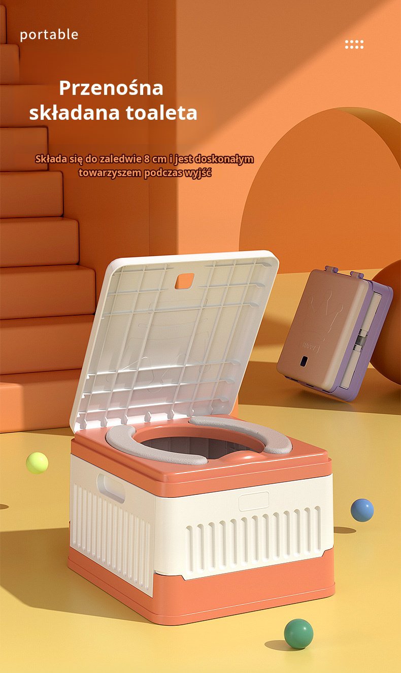 Składana toaleta dla dzieci – przenośny nocnik samochodowy