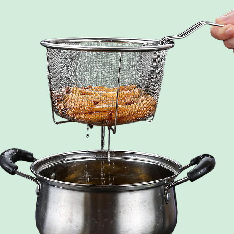 ステンレス製折りたたみ式家庭用ザル