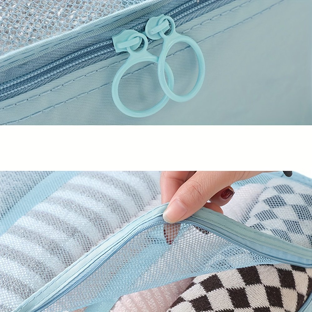 8pcs/set Packing Cubes For Suitcases, Travel Portable Clothes Storage Bags, Compression Storage Shoe