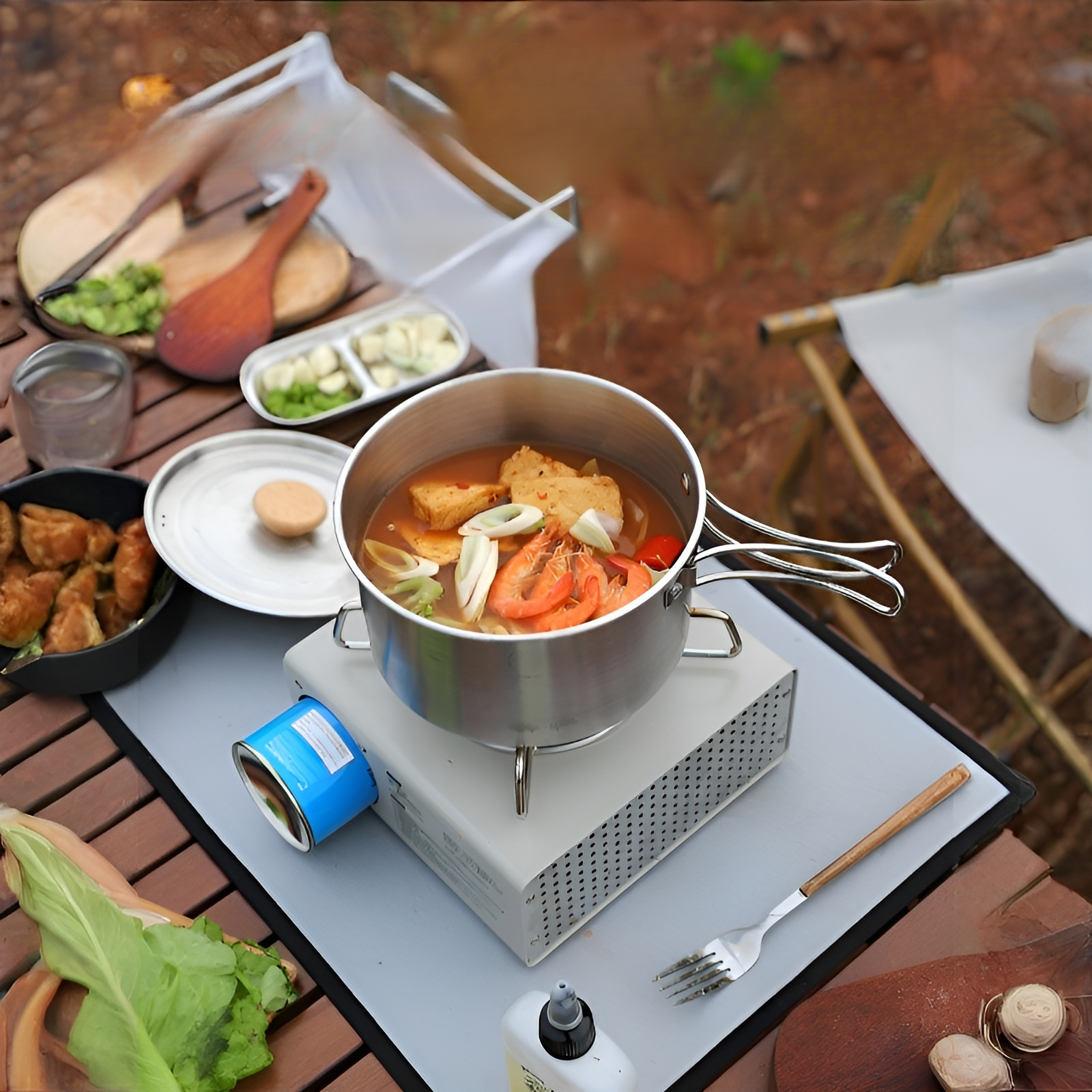 キャンプ調理セット | キャンプキッチンセット,ステンレススチール製