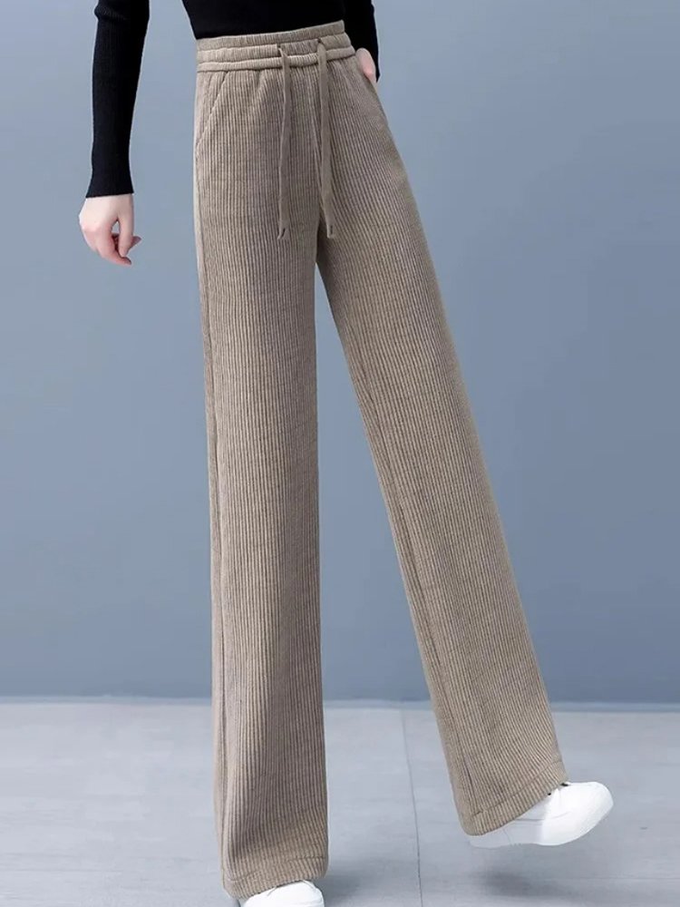 厚手ワイドパンツ