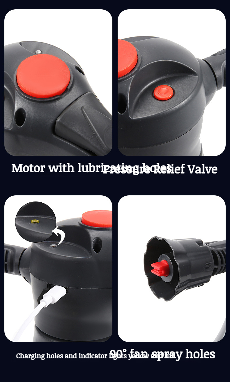 Lightweight electric foam sprayer for home and garden tasks