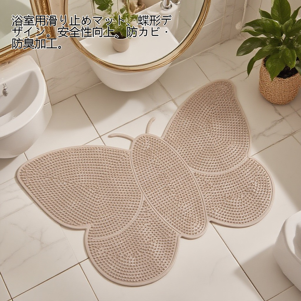 バスルームシャワー滑り止めバタフライマット