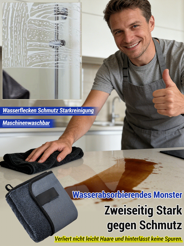 Superabsorbierend】Schnell trocknendes, spurenfreies Handtuch
