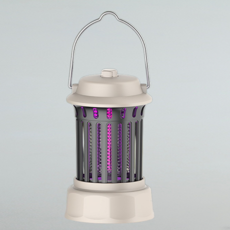 屋外キャンプ静音光波による蚊よけライトの誘引捕捉