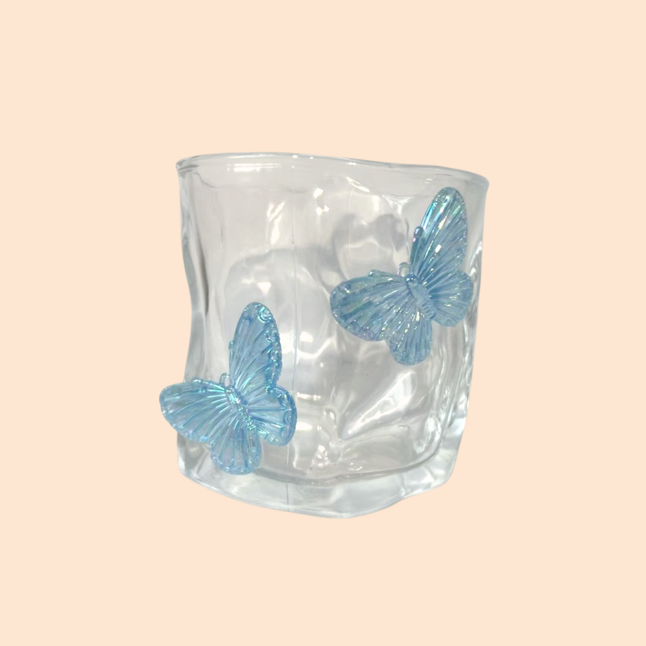 트위스트 유리 버터플라이 컵