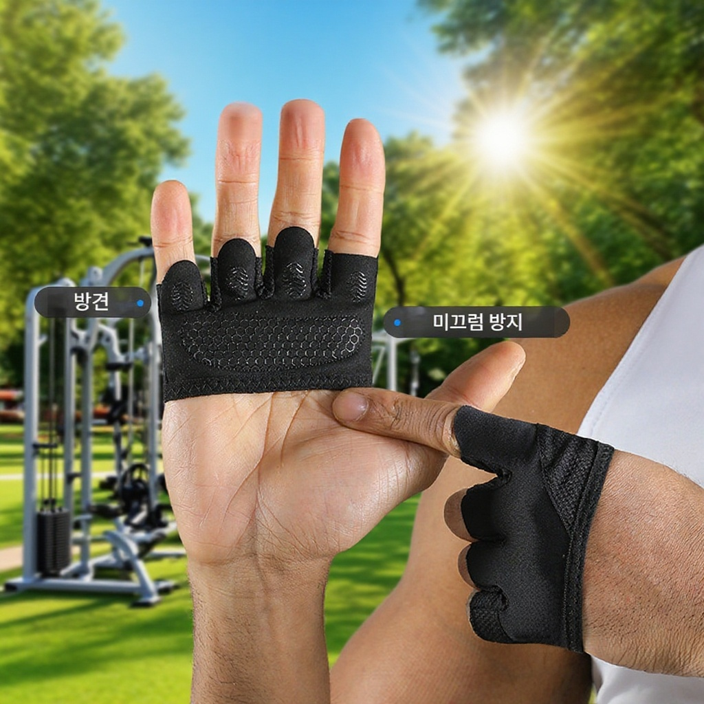 굳은살방지 기능이 있는 요가 장갑