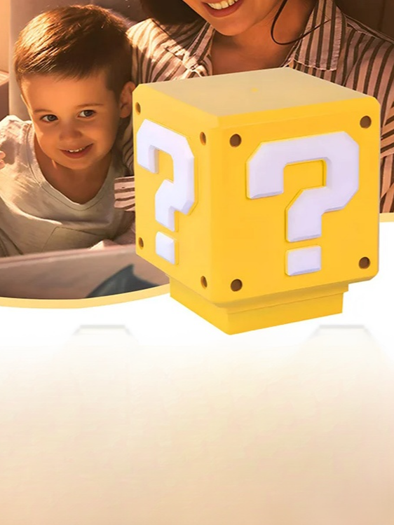 Cube brick rechargeable night light