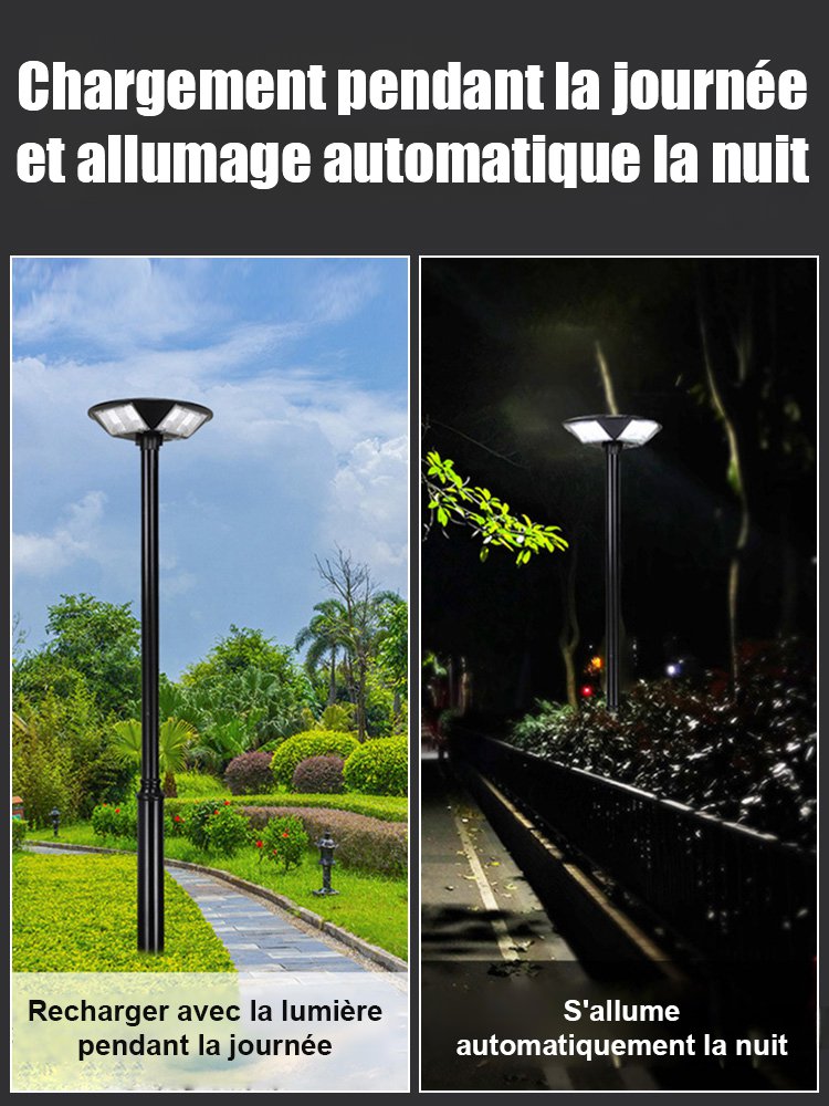 Lumière de Cour de soucoupe volante solaire intégrée