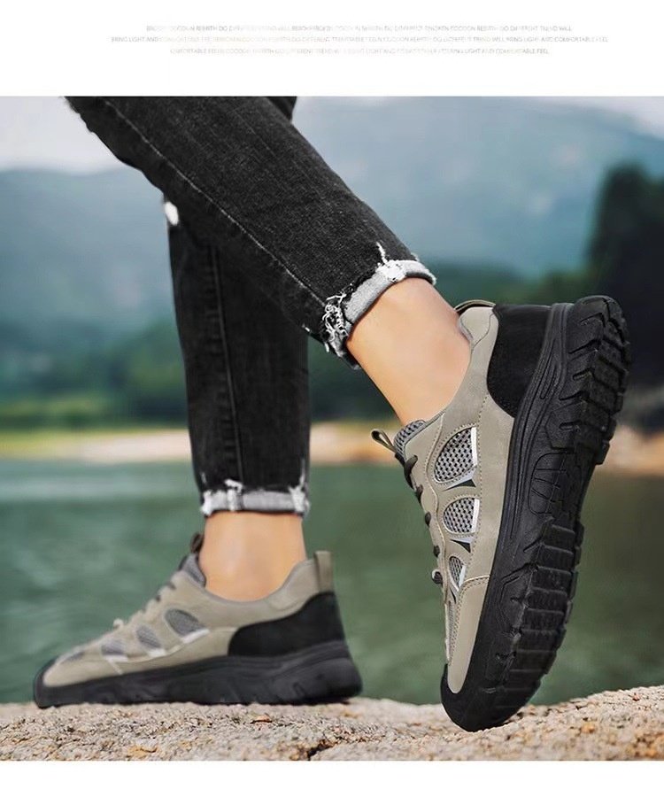 多機能メンズシューズのデザインと素材の特徴