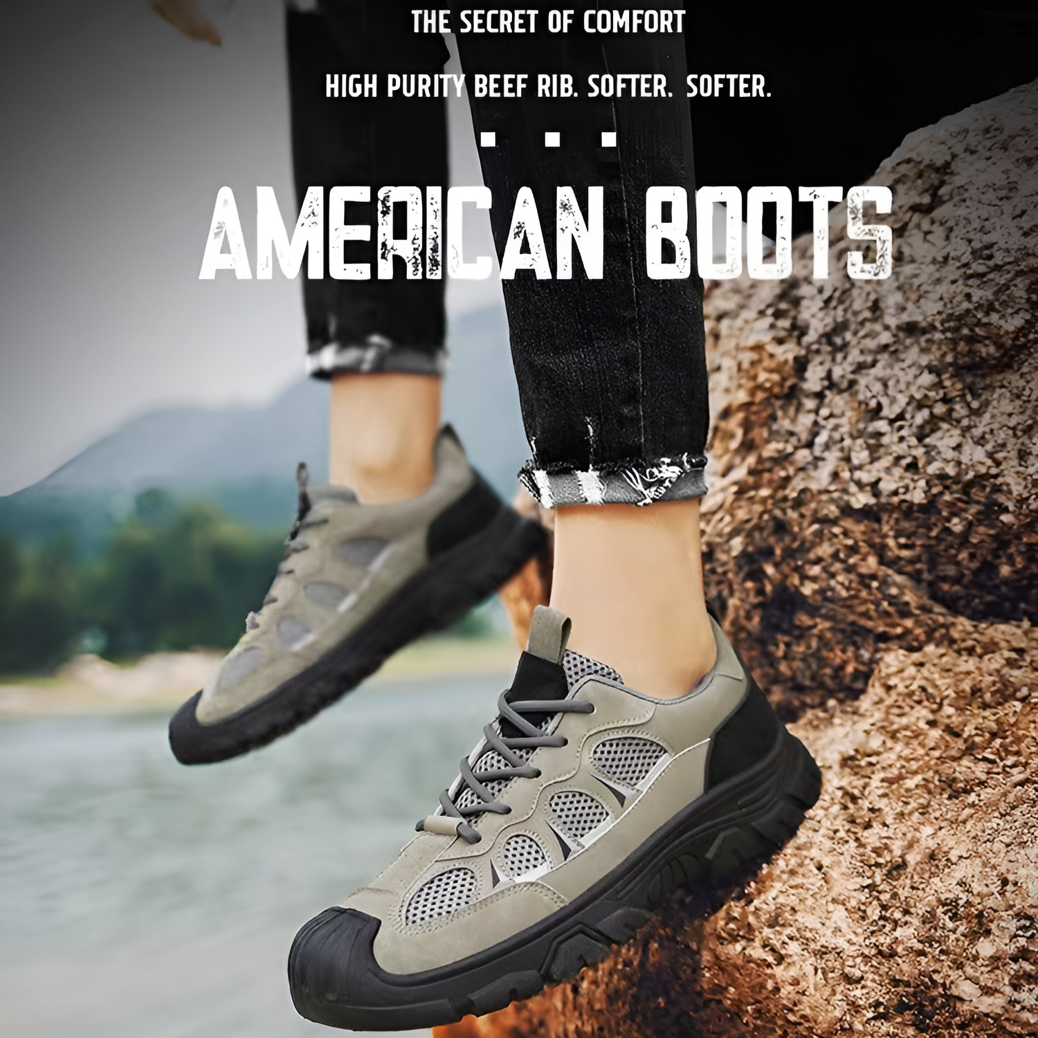 ソフトソールシューズメンズ2025新しい滑り止め耐摩耗労働保護靴アウトドア通気性ハイキングシューズスポーツメンズシューズ