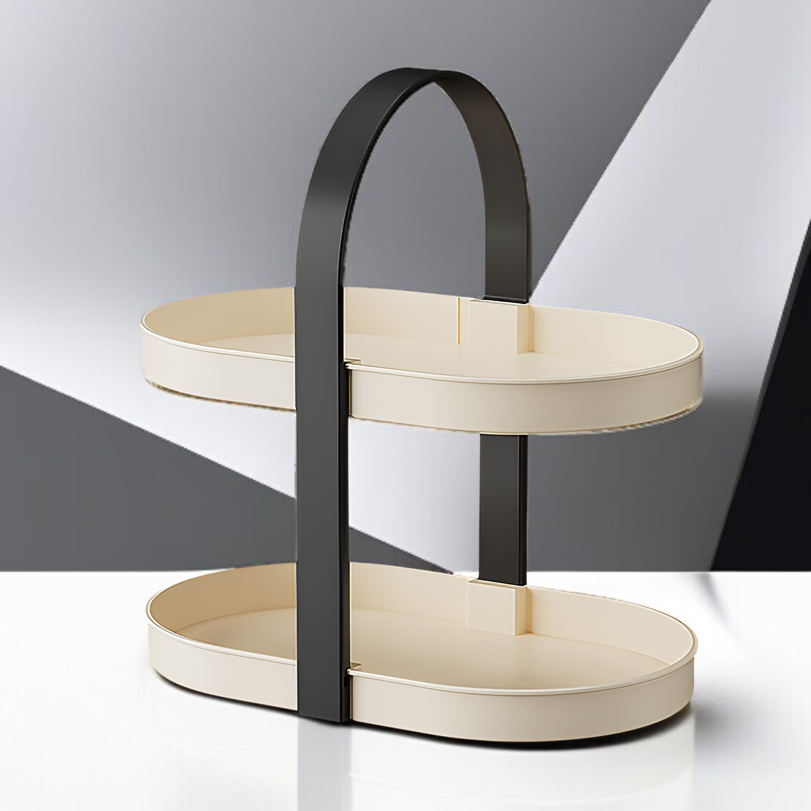 Lightweight High-end Simple Desktop Teacup Holder with Cup Tray