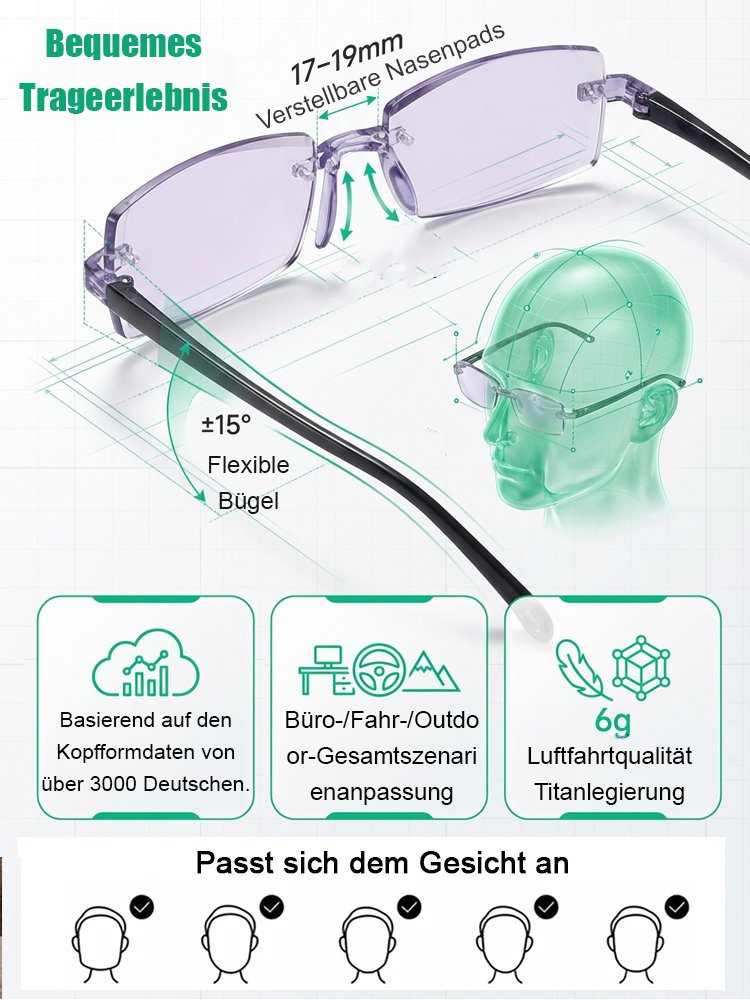 Intelligente Zoom-Komfort-Lesebrille