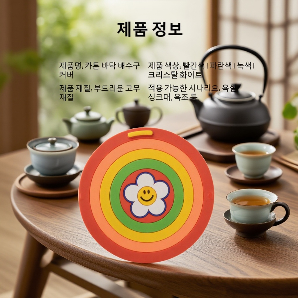 깨끗한 욕실 환경을 위한 방취 배수구 커버