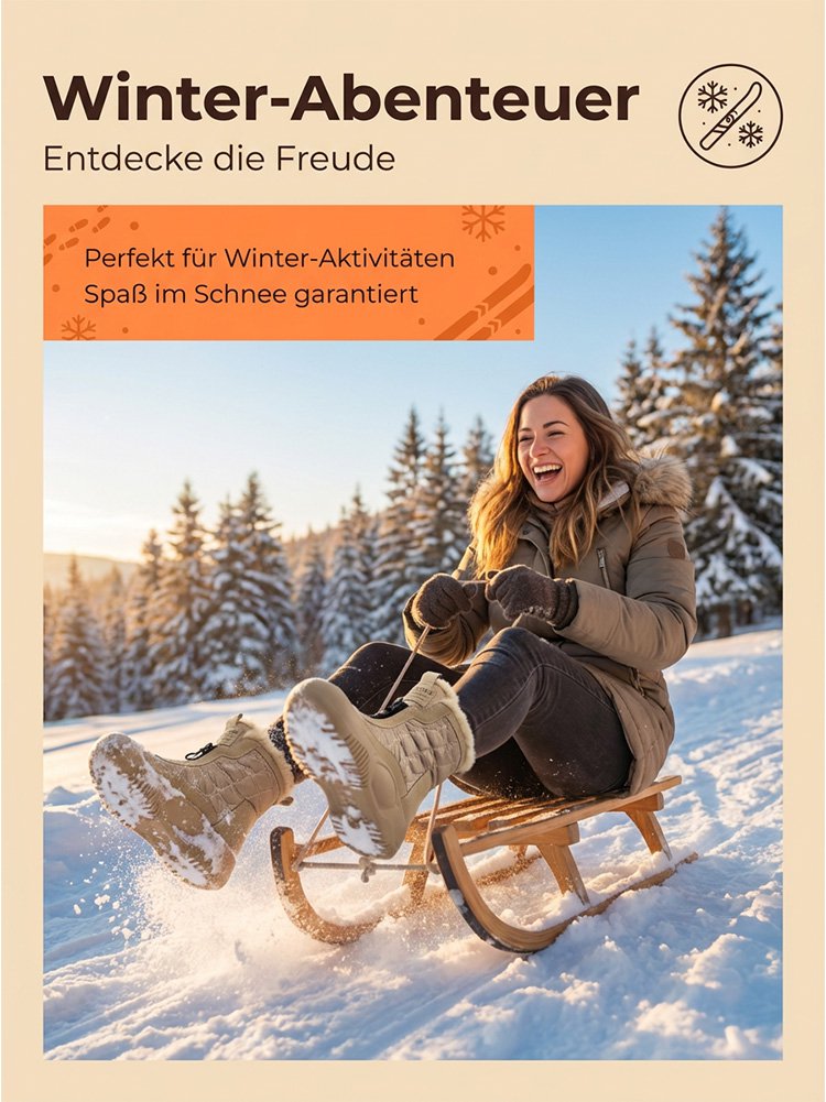 Gepolsterte Stiefel aus verdicktem Leder