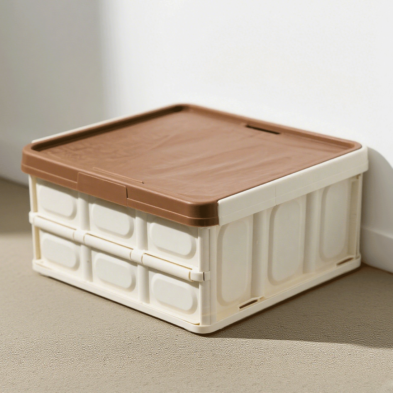 Caja de almacenamiento de PP plegable engrosada (3 piezas)