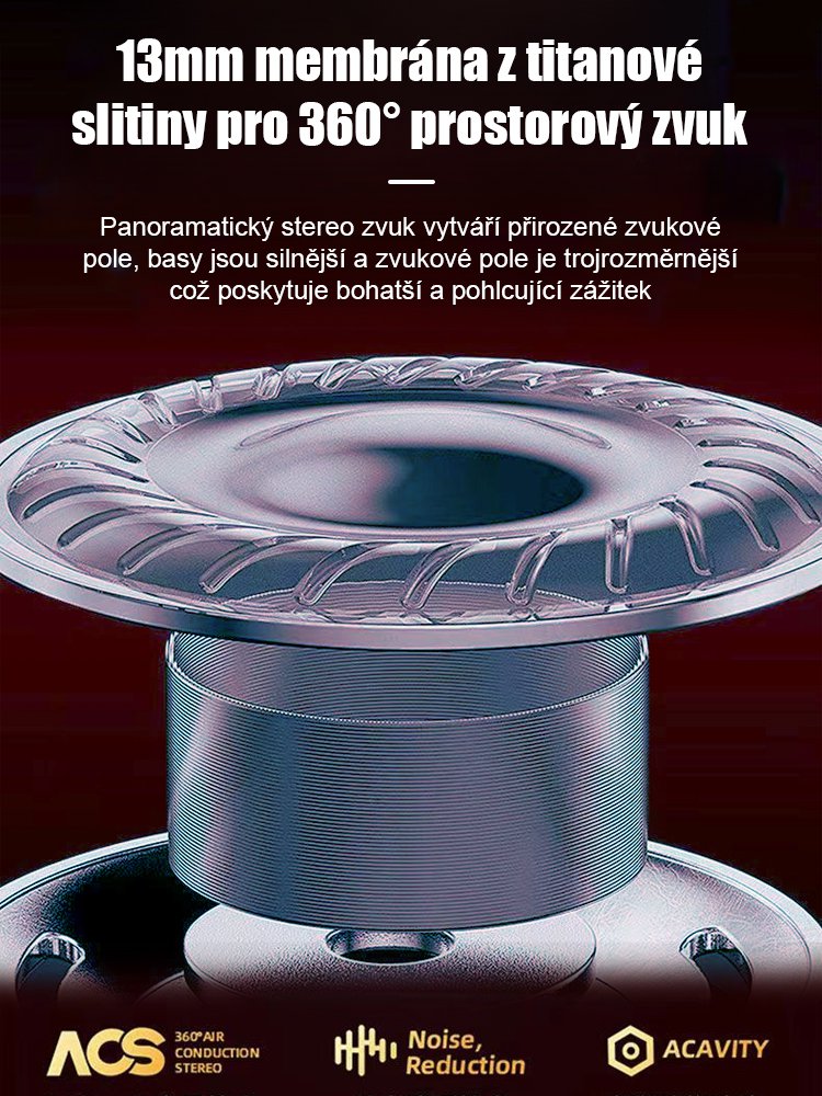 Bezdrátová bluetooth sluchátka na krk pro karaoke.